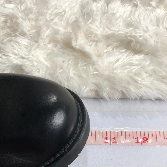 🌸NEW🌸 BARNEYS NEW YORK Black Leather Combat Boots - Picture 8 of 8